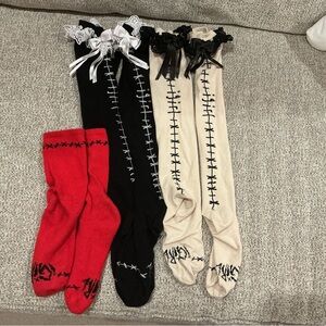 iGirl Knee-High Stitch Socks Set